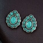 Bulk 84 Silver Replica Daily Wear Stud Earrings | Stone Work Beautiful Jewelry for Girls - "Mint"