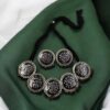 Traditional floral art necklace set with ghungroo and adjustable thread.