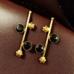 Bulk 58 Trendy Gold Plated Flower Earrings | Stone Work Western Look Alike Unique Jewelry for Girls - "Black"