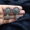 Traditional Oxidized Jhumka Earrings | German Silver Stone Work Amazing Jewelry 16 Traditional Oxidized German Silver Jhumka Earrings with Stone Work
