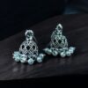Unique Design Jhumki Earrings | Oxidized German Silver with Elegant Pearl Work Jewelry 5 Unique Oxidized German Silver Jhumki Earrings with Elegant Pearl Work