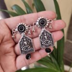 Bulk 282 Lightweight Silver Plated Handmade Earrings | Unique Design Stylish Jewelry for Girls - "Black"