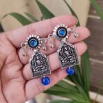 Bulk 284 Lightweight Silver Plated Handmade Earrings | Unique Design Stylish Jewelry for Girls - "Blue"