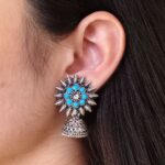 Traditional Oxidized Jhumka Earrings | German Silver Stone Work Amazing Jewelry
