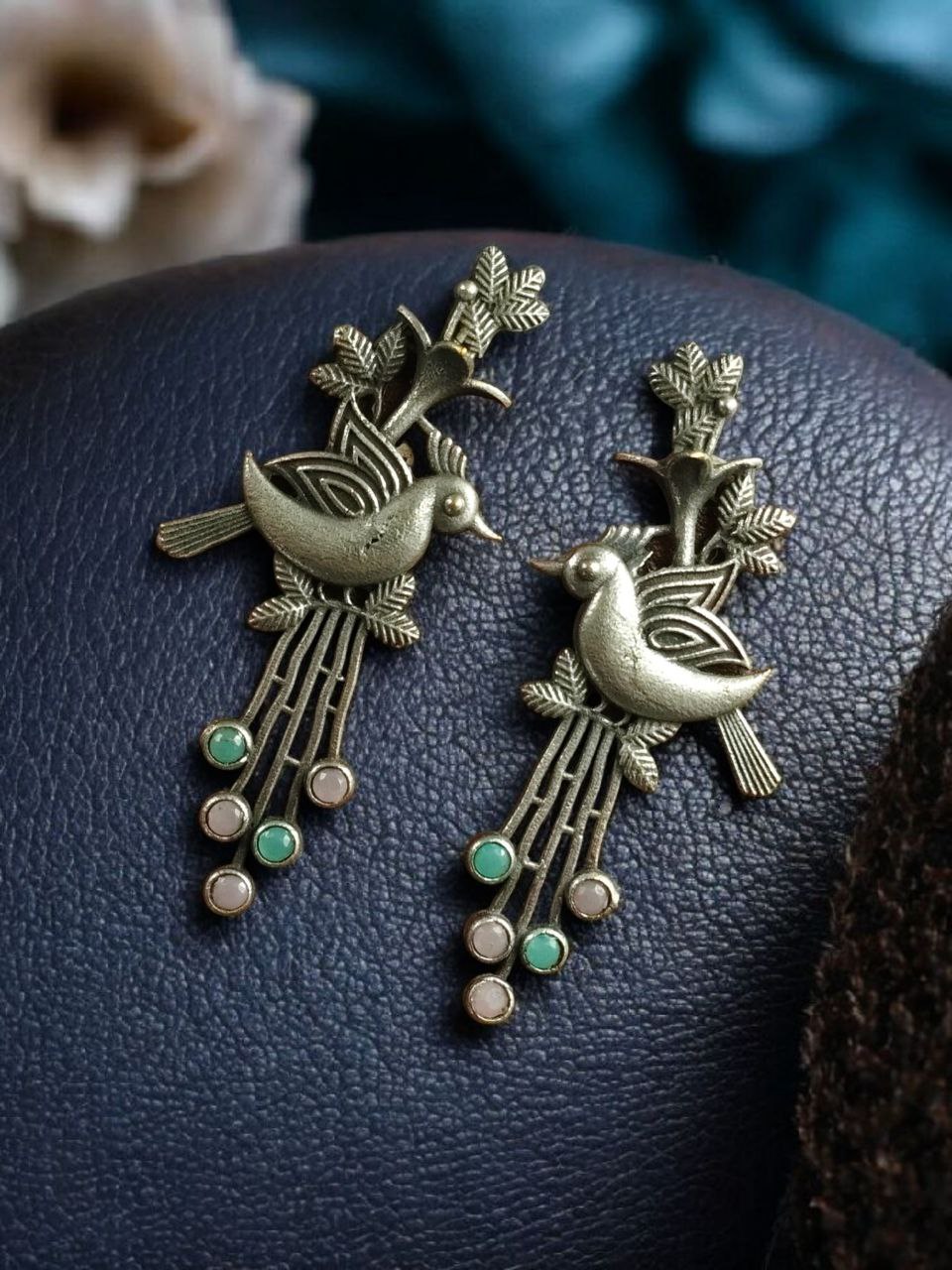 Stylish Bird Stud Earrings | Silver Replica with Stone Detailing Best Designer Jewelry 10 Stylish bird stud earrings with silver replica finish and stone detailing