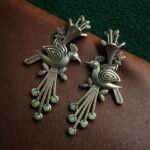 Bulk 228 Stylish Bird Stud Earrings | Silver Replica with Stone Detailing Best Designer Jewelry - "Mint"