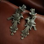 Bulk 234 Stylish Bird Stud Earrings | Silver Replica with Stone Detailing Best Designer Jewelry - "White"