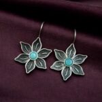 Bulk 196 Oxidized Silver Plated Flower Hook Earrings | Dangler Daily Wear Amazing Jewelry - "Mint"