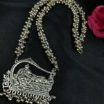 Beautiful Religious Lord Vishnu & Laxmi Necklace | Ghungroo Chain Navratri Special Jewelry