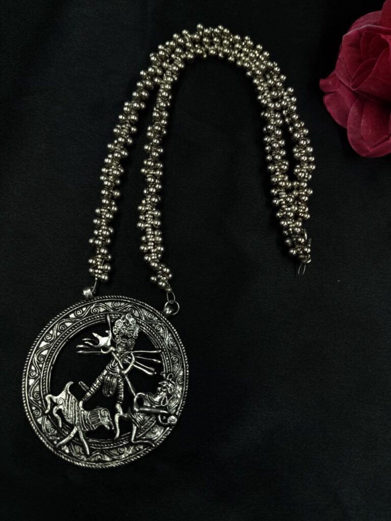 Oxidized Religious Necklace | Ghungroo Chain Best Jewelry
