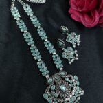 Bulk 166 Traditional Oxidized Necklace Set | Pearl & Stone Detailing Handmade Perfect Party Wear Jewelry - "Mint"