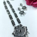 Bulk 172 Traditional Oxidized Necklace Set | Pearl & Stone Detailing Handmade Perfect Party Wear Jewelry - "Black"