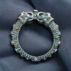 Ethnic Elephant Kada | Adjustable Silver Replica Openable Stone Work Bangle Perfect Gift For Girls 11 Ethnic Elephant Adjustable Silver Replica Kada with Stone Work