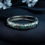 Bulk 114 Ethnic Silver Plated Adjustable Bangle | Best Stone Work Openable Kada Jewelry - "Mint"