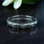 Bulk 110 Ethnic Silver Plated Adjustable Bangle | Best Stone Work Openable Kada Jewelry - "White"