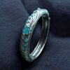 Ethnic Silver Plated Adjustable Bangle with Stone Work