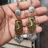 Oxidised Golden Silver Peacock Dangler Earring 2 photo 2025 09 27 00 01 06