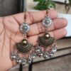 Oxidised Dual Finish Chandbali Heart Earring 2 photo 2025 09 27 00 03 13