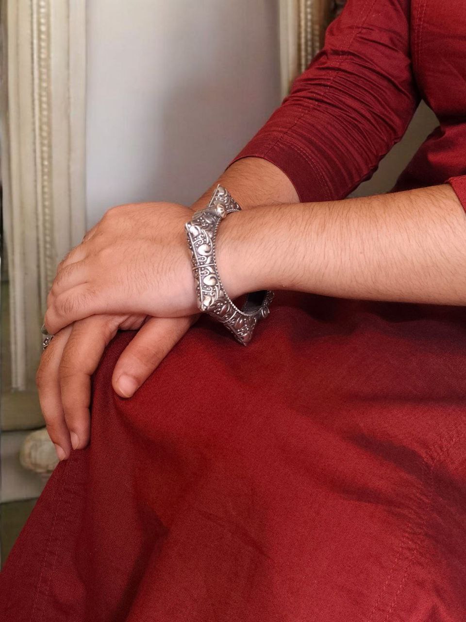 Designer Silver Replica Kada | Beautiful Ethnic Openable Oxidized Bangles 2 Designer silver replica oxidized openable kada bangles for women.