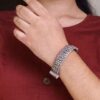 Unique Traditional Oxidized Flower Art Bangles | Silver Replica Openable Kada for Girls 11 Oxidized silver replica flower art bangles openable kada for girls.