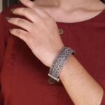 Silver Replica Oxidized Bangles | Affordable Openable Kada for Traditional Wear