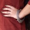 Ethnic Silver Replica Triangle Shape Kada | Beautiful Oxidized Openable Bangles for Women 4 Oxidized triangle shape kada silver replica openable for women