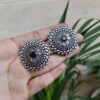 Oxidised Lotus Stud Earrings For Girls 2 photo 2025 09 27 23 10 01