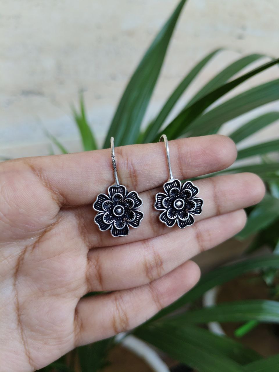 Oxidised Hook Earring 1 Oxidised Hook Earring