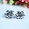 Traditional Flower Design Toe Ring | Oxidized Stone Work Best Jewelry 18 Traditional Oxidized Flower Design Toe Ring with Stone Work