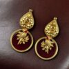 Gold Plated Floral Art Bird Stud Earrings | Monalisa Stone Ethnic Western Look Perfect Jewelry For Women 16 Gold Plated Floral Bird Stud Earrings with Monalisa Stone