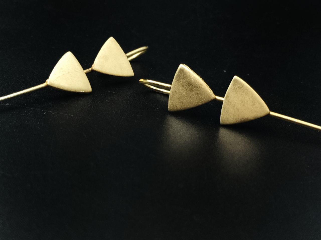Unique Triangle Earcuff | Gold Plated Ethnic Jewelry for Women & Girls 5 Gold plated triangle earcuff ethnic jewelry for women and girls