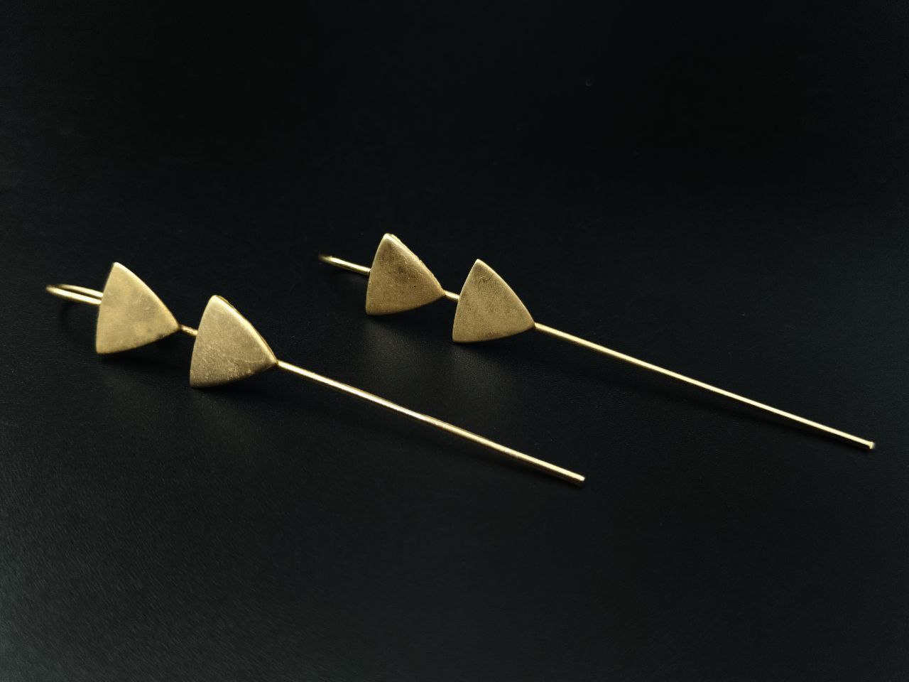 Unique Triangle Earcuff | Gold Plated Ethnic Jewelry for Women & Girls 4 Gold plated triangle earcuff ethnic jewelry for women and girls