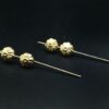 Gold plated flower design earcuff lightweight ethnic daily wear jewelry.