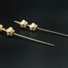 Gold plated flower earcuff for daily wear jewelry.