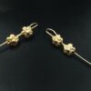 Gold plated flower earcuff for daily wear jewelry.