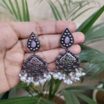 Oxidised Silver Plated Dangler Earrings | Traditional Ethnic Jewelry for Women and Girls