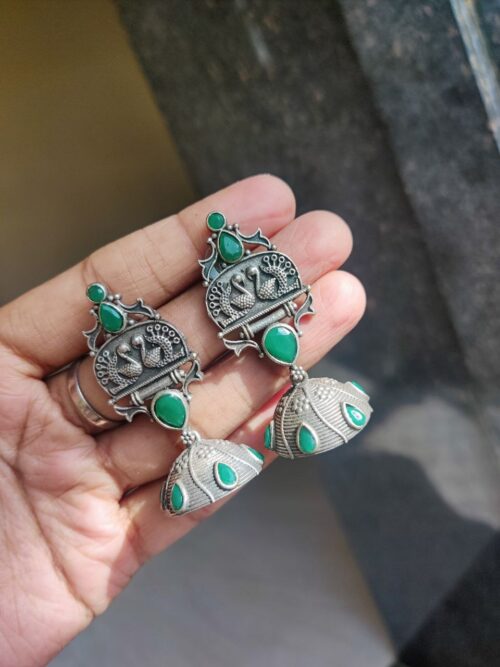 Oxidised Silver Replica Jhumka Earrings ? Traditional Ethnic Jewelry for Women