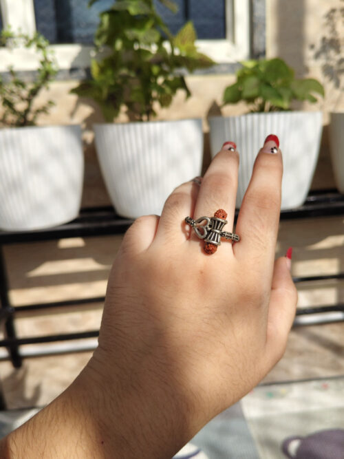 Stylish Oxidised Trishul Ring | Traditional Spiritual Jewelry for Women and Men