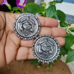 Lord Durga Navratri Special Stud Earrings | Traditional Festive Jewelry for Women