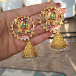 Exquisite Gold Plated Meenakari Elephant Earrings | Traditional Ethnic Jewelry for Women