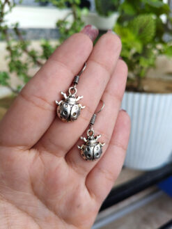 Unique Ladybird Charm Earrings | Stylish Contemporary Jewelry for Women