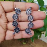 Stylish Oxidised Flower Design Earcuff | Unique Contemporary Jewelry for Women