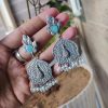 Elegant Peacock Design Earrings | Silver Replica Oxidized Jewelry for Women and Girls in Traditional Festive Wear