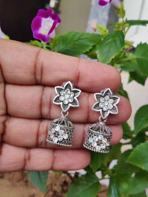 Trendy Oxidised Star Jhumki Earrings | Stylish Ethnic Jewelry for Women