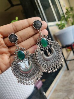 Oxidised Dangler Chandbali Earrings | Traditional Ethnic Jewelry for Women and Girls