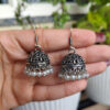 Trendy Oxidised Jhumka Hook Earrings | Stylish Ethnic Jewelry for Women