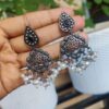 Oxidised Silver Plated Dangler Earrings | Traditional Ethnic Jewelry for Women and Girls