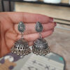 Elegant German Silver Jhumka Earrings | Traditional Ethnic Jewelry for Women