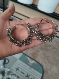 Elegant Oxidised Ghunghroo Chandbali Earrings | Traditional Ethnic Jewelry for Women