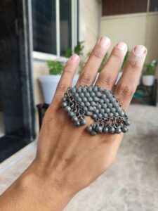 Oxidised Black Polish Ghunghroo Earrings | Elegant Ethnic Jewelry for Women